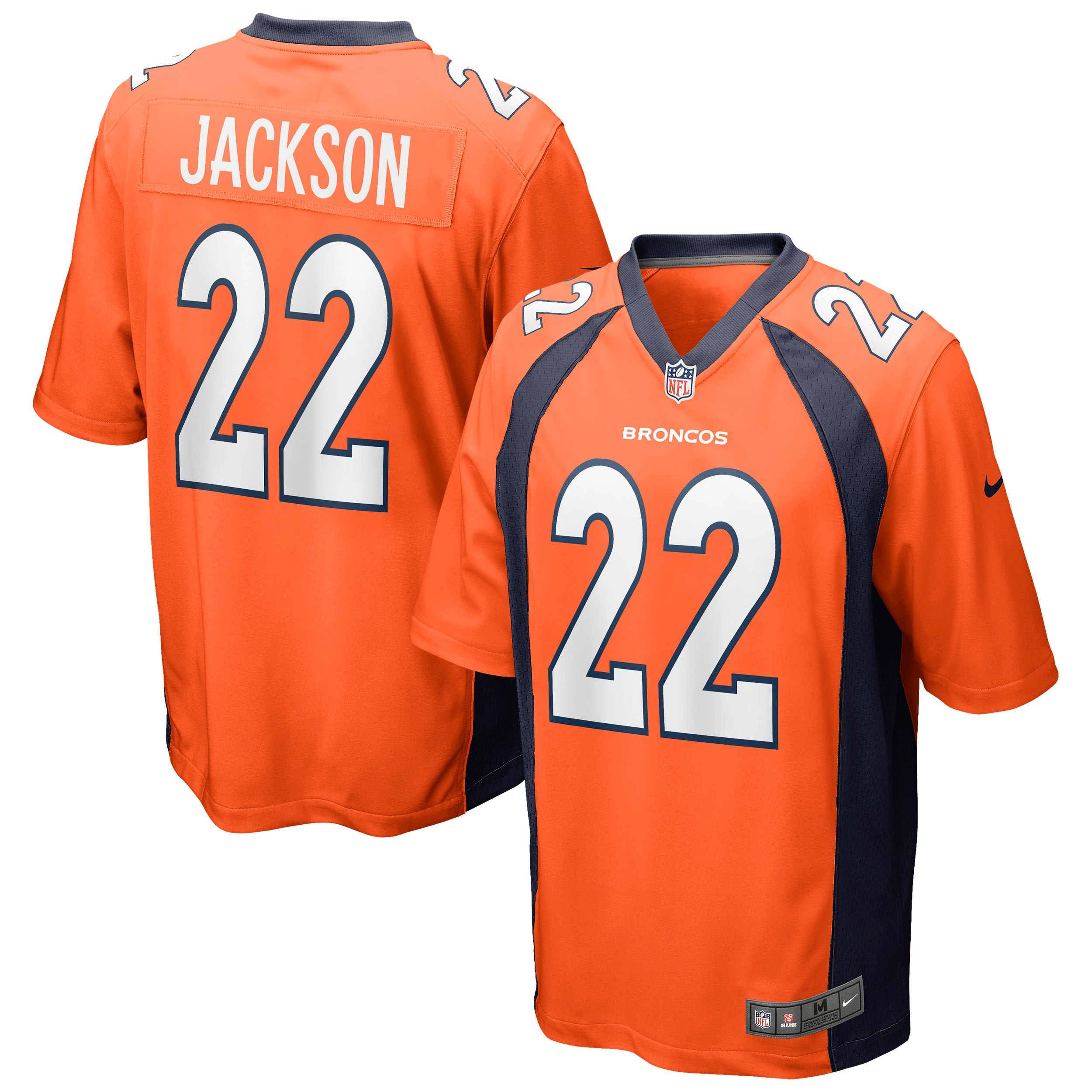 Men's Denver Broncos Kareem Jackson Orange Game Jersey