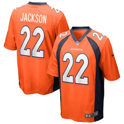 Men's Denver Broncos Kareem Jackson Orange Game Jersey 01