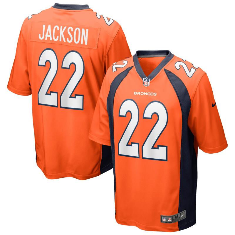 Men's Denver Broncos Kareem Jackson Orange Game Jersey