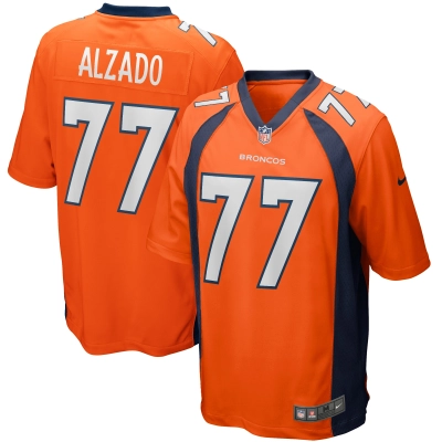 Men's Denver Broncos Lyle Alzado Orange Game Retired Player Jersey 01