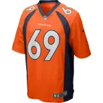 Men's Denver Broncos Mark Schlereth Orange Game Retired Player Jersey