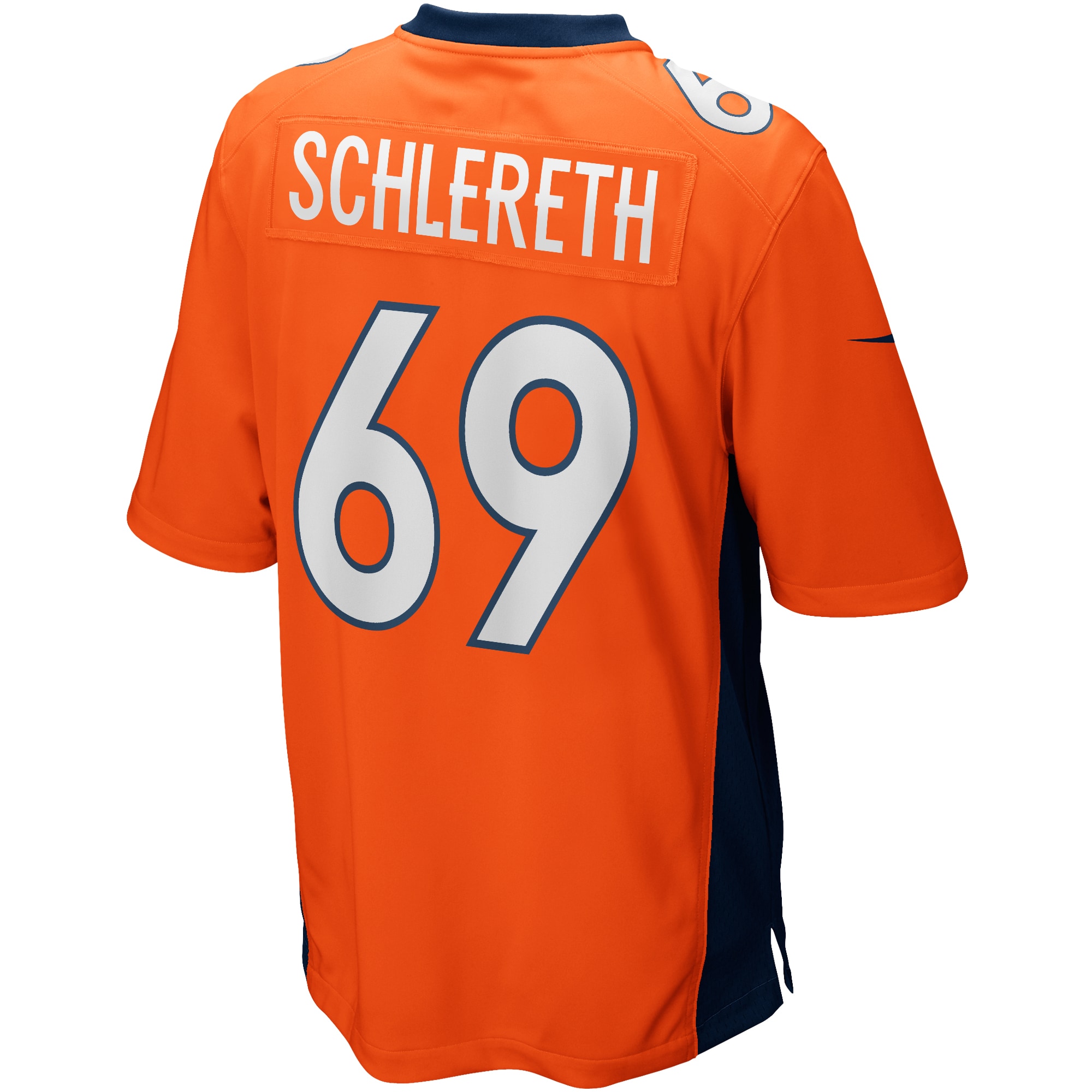Men's Denver Broncos Mark Schlereth Orange Game Retired Player Jersey