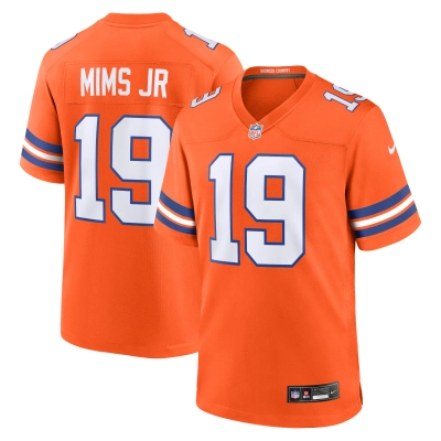 Men's Denver Broncos Marvin Mims Jr Orange Mile High Collection 1977 Throwback Player Game Jersey 01