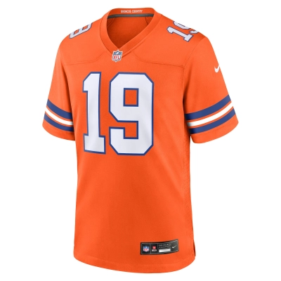 Men's Denver Broncos Marvin Mims Jr Orange Mile High Collection 1977 Throwback Player Game Jersey 02