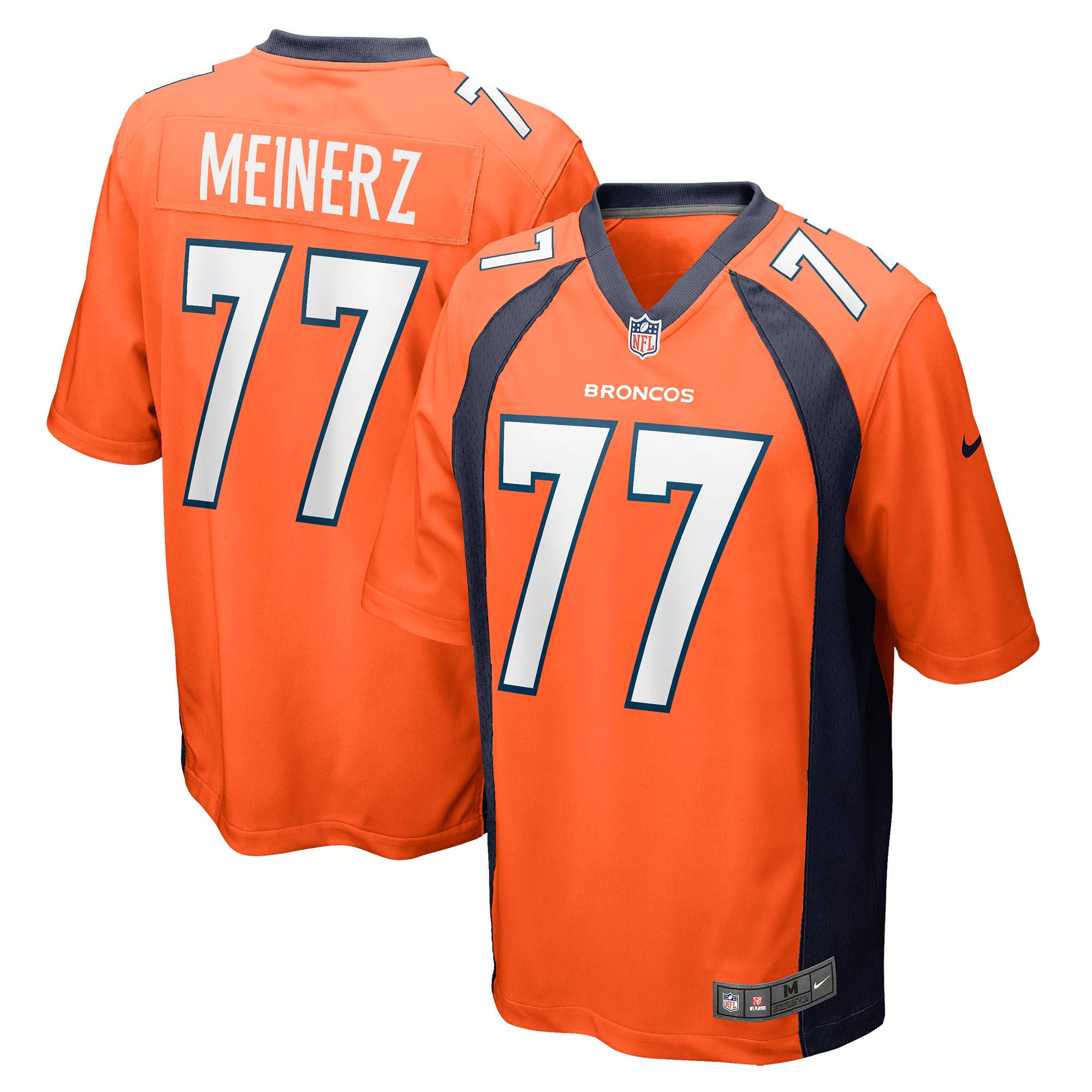 Men's Denver Broncos Quinn Meinerz Orange Game Jersey