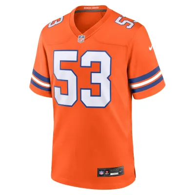 Men's Denver Broncos Randy Gradishar Orange Mile High Collection 1977 Throwback Retired Player Game Jersey 02