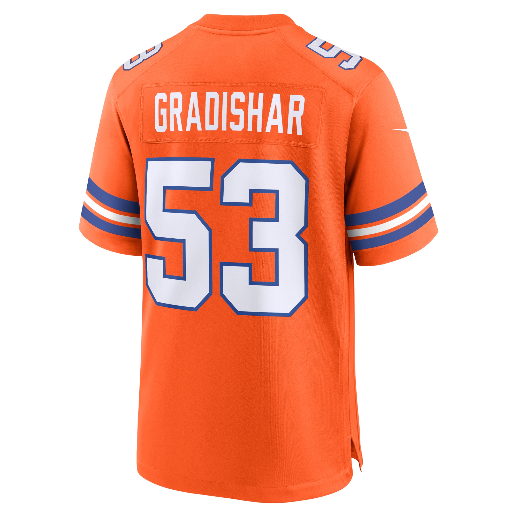 Men's Denver Broncos Randy Gradishar Orange Mile High Collection 1977 Throwback Retired Player Game Jersey