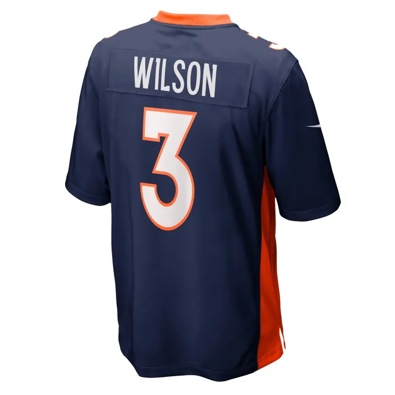 Men's Denver Broncos Russell Wilson Navy Alternate Game Jersey