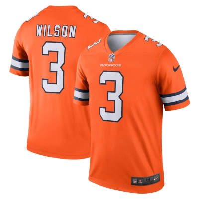 Men's Denver Broncos Russell Wilson Orange Alternate Legend Jersey 01