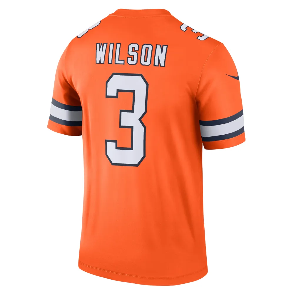 Men's Denver Broncos Russell Wilson Orange Alternate Legend Jersey