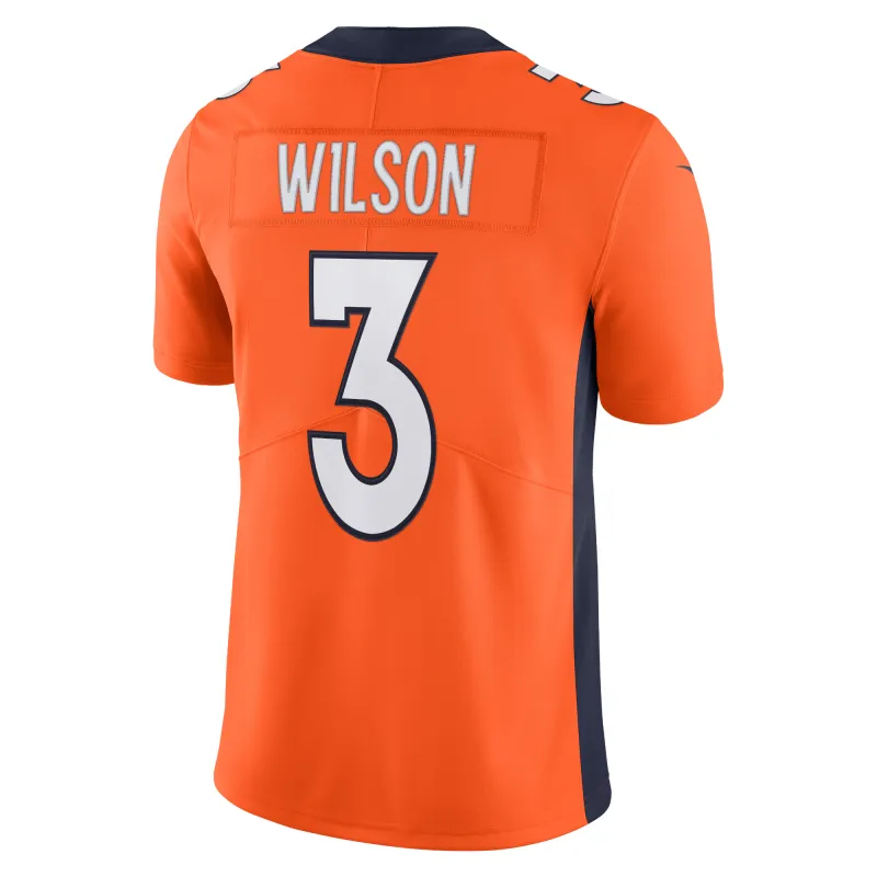 Men's Denver Broncos Russell Wilson Orange Team Vapor Limited Jersey