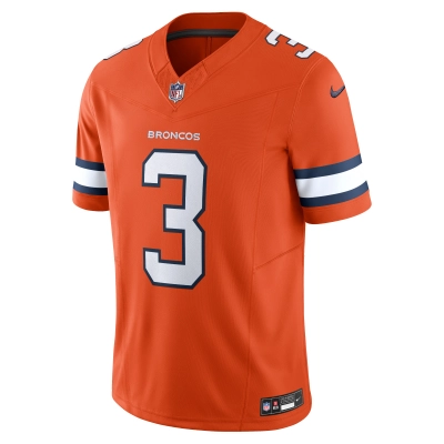 Men's Denver Broncos Russell Wilson Orange Vapor F.U.S.E. Limited Jersey 02