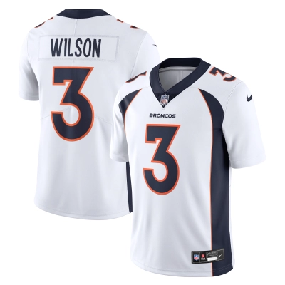 Men's Denver Broncos Russell Wilson White Vapor Untouchable Limited Jersey 01