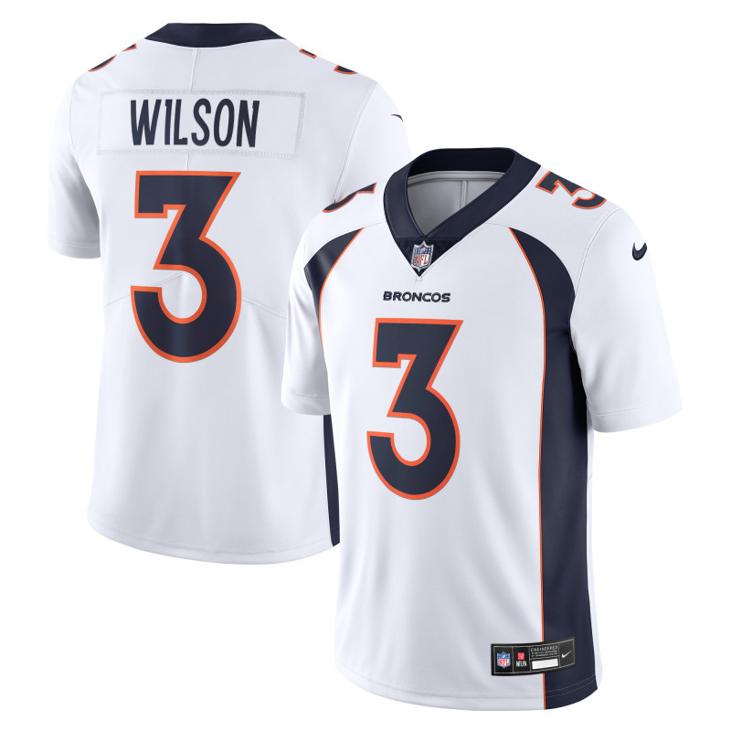 Men's Denver Broncos Russell Wilson White Vapor Untouchable Limited Jersey