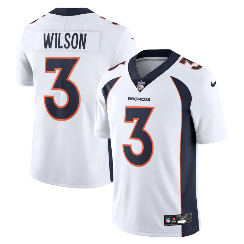 Men's Denver Broncos Russell Wilson White Vapor Untouchable Limited Jersey