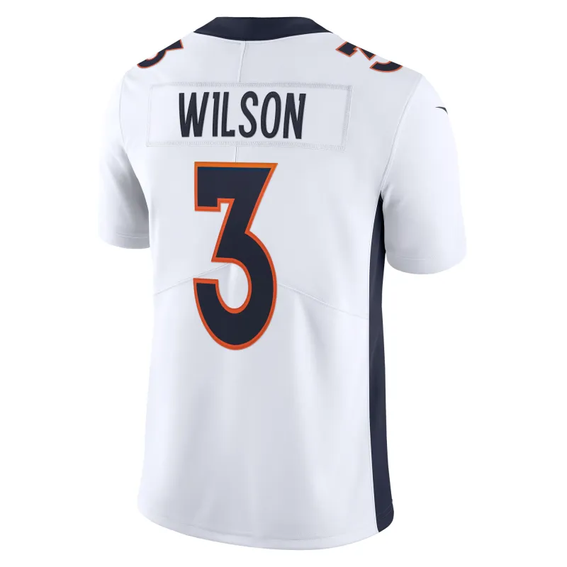 Men's Denver Broncos Russell Wilson White Team Vapor Limited Jersey