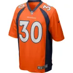 Men's Denver Broncos Terrell Davis Orange Game Retired Player Jersey