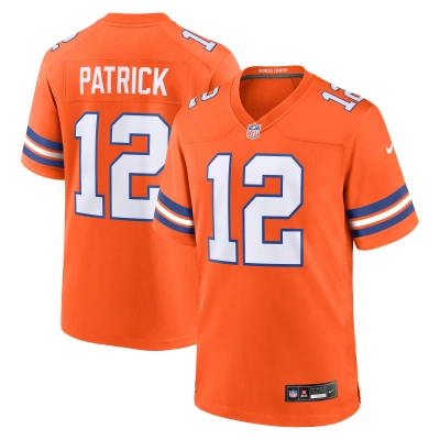 Men's Denver Broncos Tim Patrick Orange Mile High Collection 1977 Throwback Player Game Jersey 01