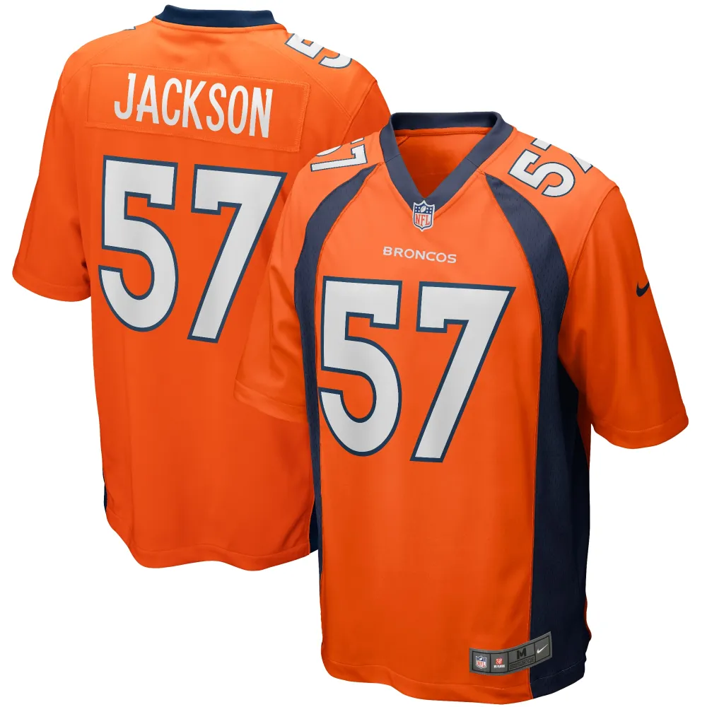 Men's Denver Broncos Tom Jackson Orange Game Retired Player Jersey