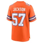 Men's Denver Broncos Tom Jackson Orange Mile High Collection 1977 Throwback Retired Player Game Jersey