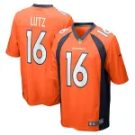 Men's Denver Broncos Wil Lutz Orange Game Jersey
