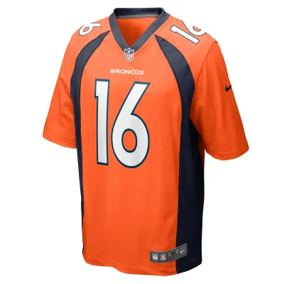 Men's Denver Broncos Wil Lutz Orange Game Jersey 02
