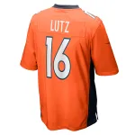 Men's Denver Broncos Wil Lutz Orange Game Jersey