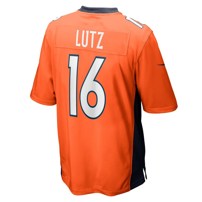 Men's Denver Broncos Wil Lutz Orange Game Jersey
