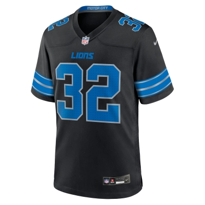 Men's Detroit Lions Brian Branch Black 2nd Alternate Game Jersey 02