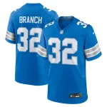 Men's Detroit Lions Brian Branch Blue Game Jersey
