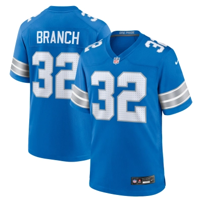 Men's Detroit Lions Brian Branch Blue Game Jersey 01