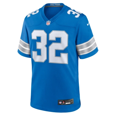 Men's Detroit Lions Brian Branch Blue Game Jersey 02