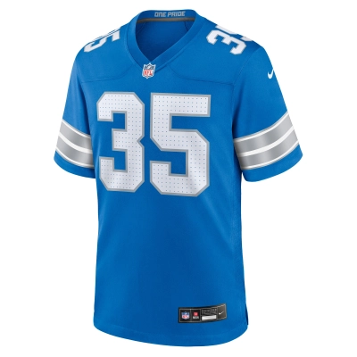 Men's Detroit Lions Chelen Garnes Blue Game Jersey 02