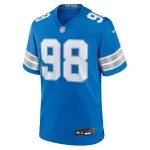 Men's Detroit Lions D.J. Reader Blue Team Game Jersey