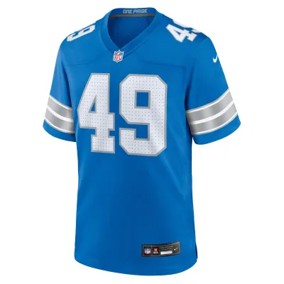 Men's Detroit Lions Hogan Hatten Blue Game Jersey 02