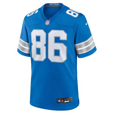 Men's Detroit Lions Isaac Rex Blue Game Jersey 02