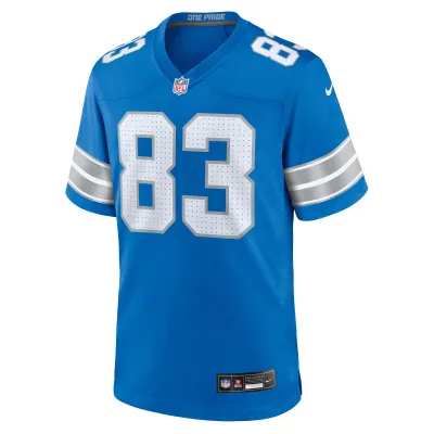 Men's Detroit Lions Isaiah Williams Blue Game Jersey 02