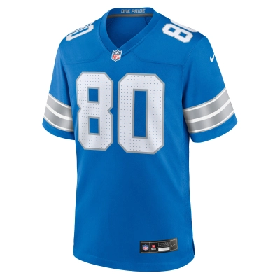 Men's Detroit Lions Jalon Calhoun Blue Game Jersey 02