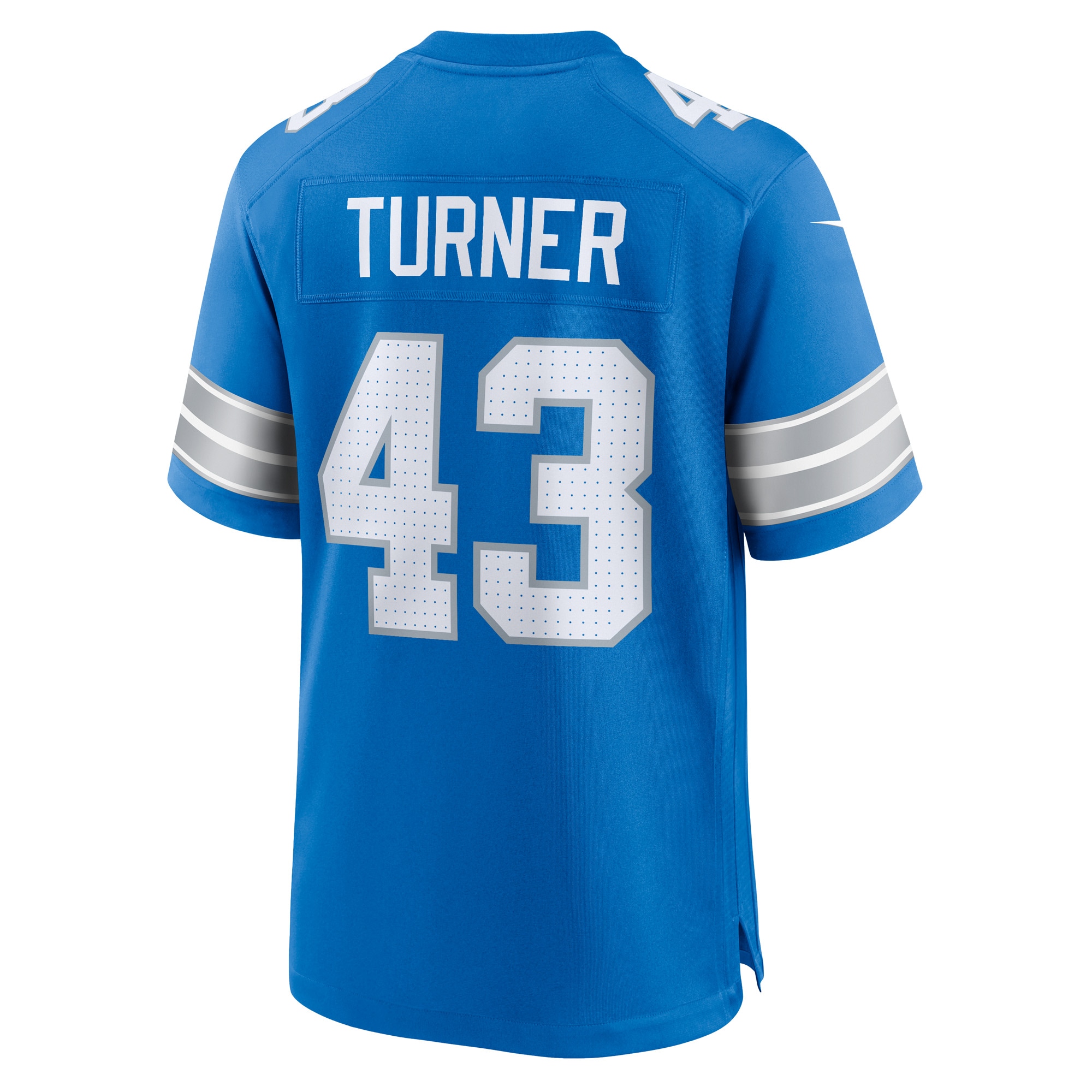 Men's Detroit Lions James Turner Blue Game Jersey