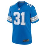 Men's Detroit Lions Kerby Joseph Blue Team Game Jersey