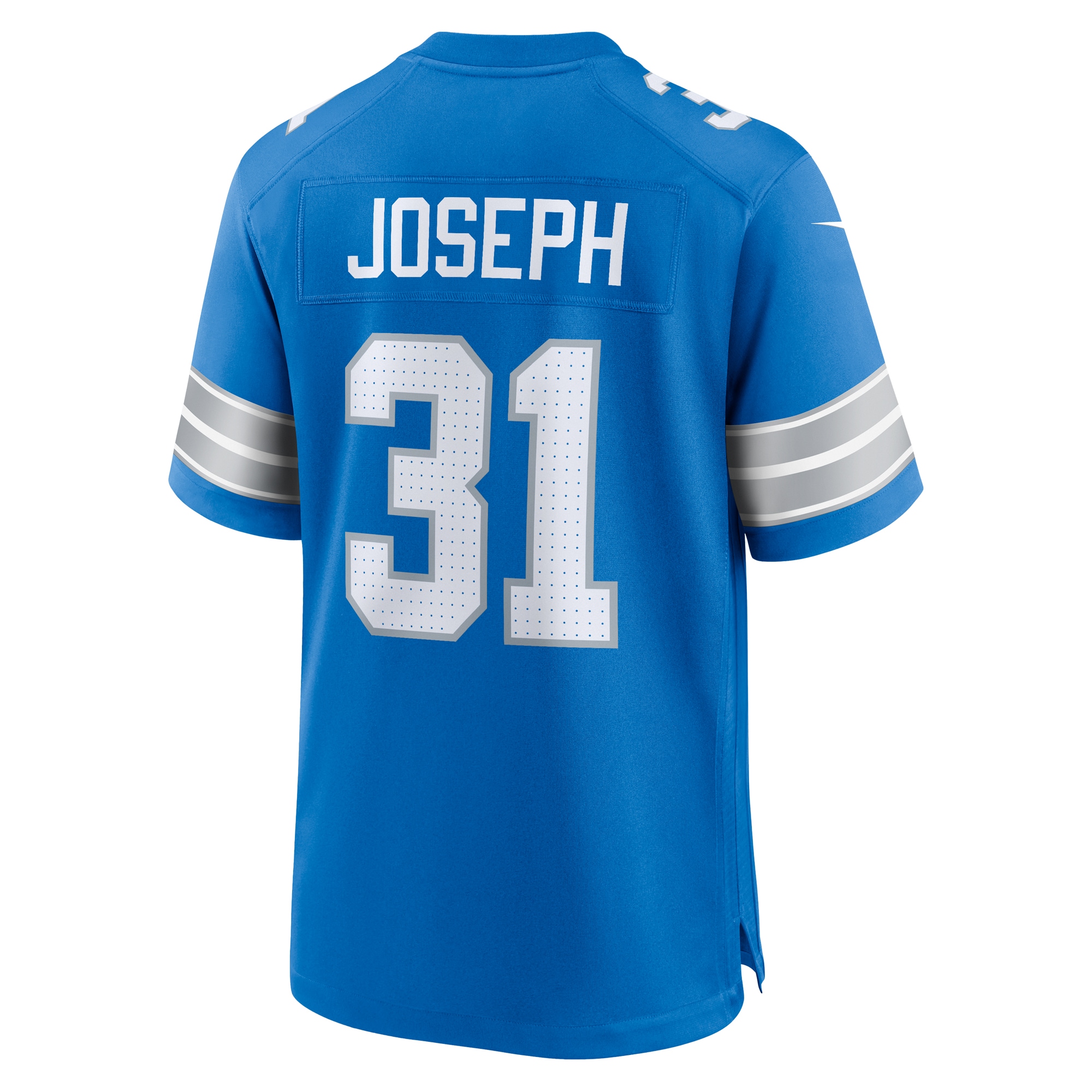 Men's Detroit Lions Kerby Joseph Blue Team Game Jersey