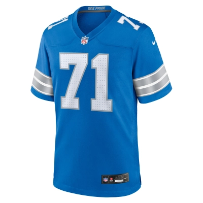 Men's Detroit Lions Kevin Zeitler Blue Game Jersey 02