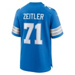 Men's Detroit Lions Kevin Zeitler Blue Game Jersey