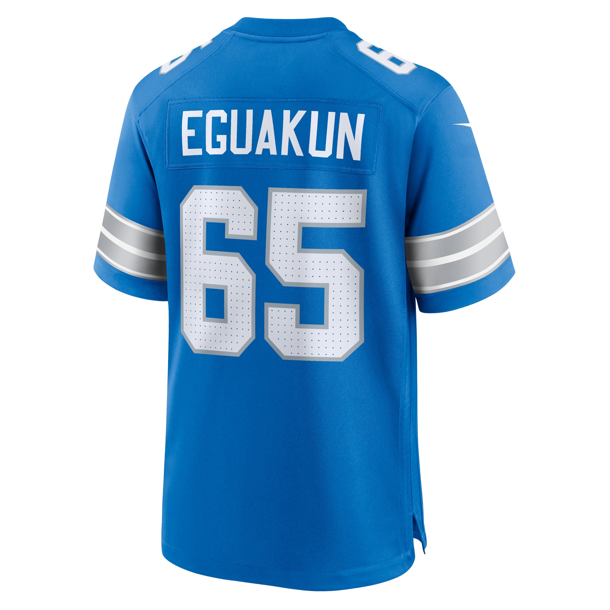 Men's Detroit Lions Kingsley Eguakun Blue Game Jersey