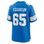 Men's Detroit Lions Kingsley Eguakun Blue Game Jersey
