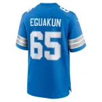 Men's Detroit Lions Kingsley Eguakun Blue Game Jersey