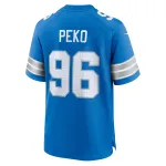 Men's Detroit Lions Kyle Peko Blue Game Jersey