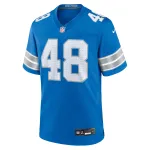 Men's Detroit Lions Loren Strickland Blue Game Jersey