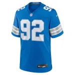 Men's Detroit Lions Marcus Davenport Blue Team Game Jersey