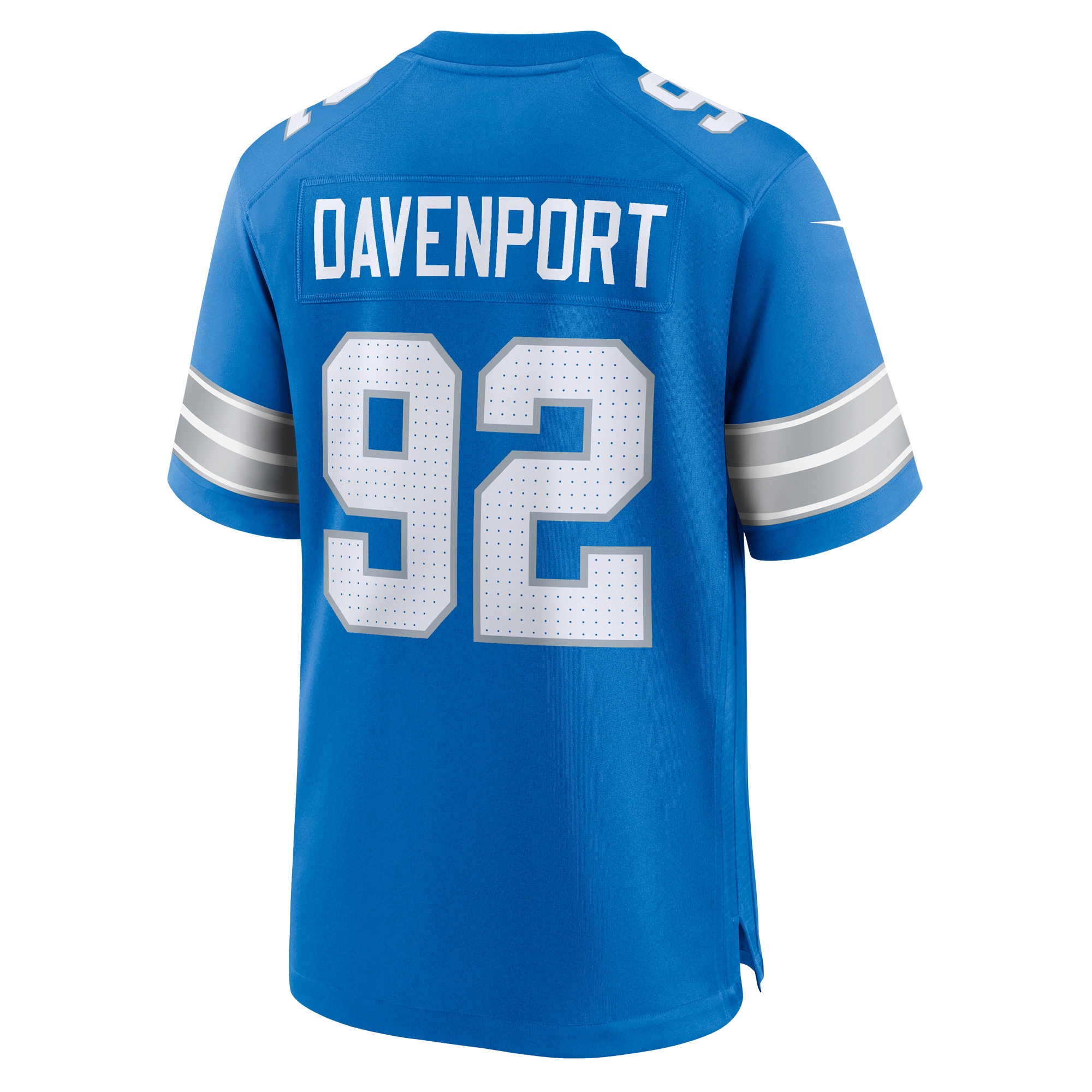 Men's Detroit Lions Marcus Davenport Blue Team Game Jersey
